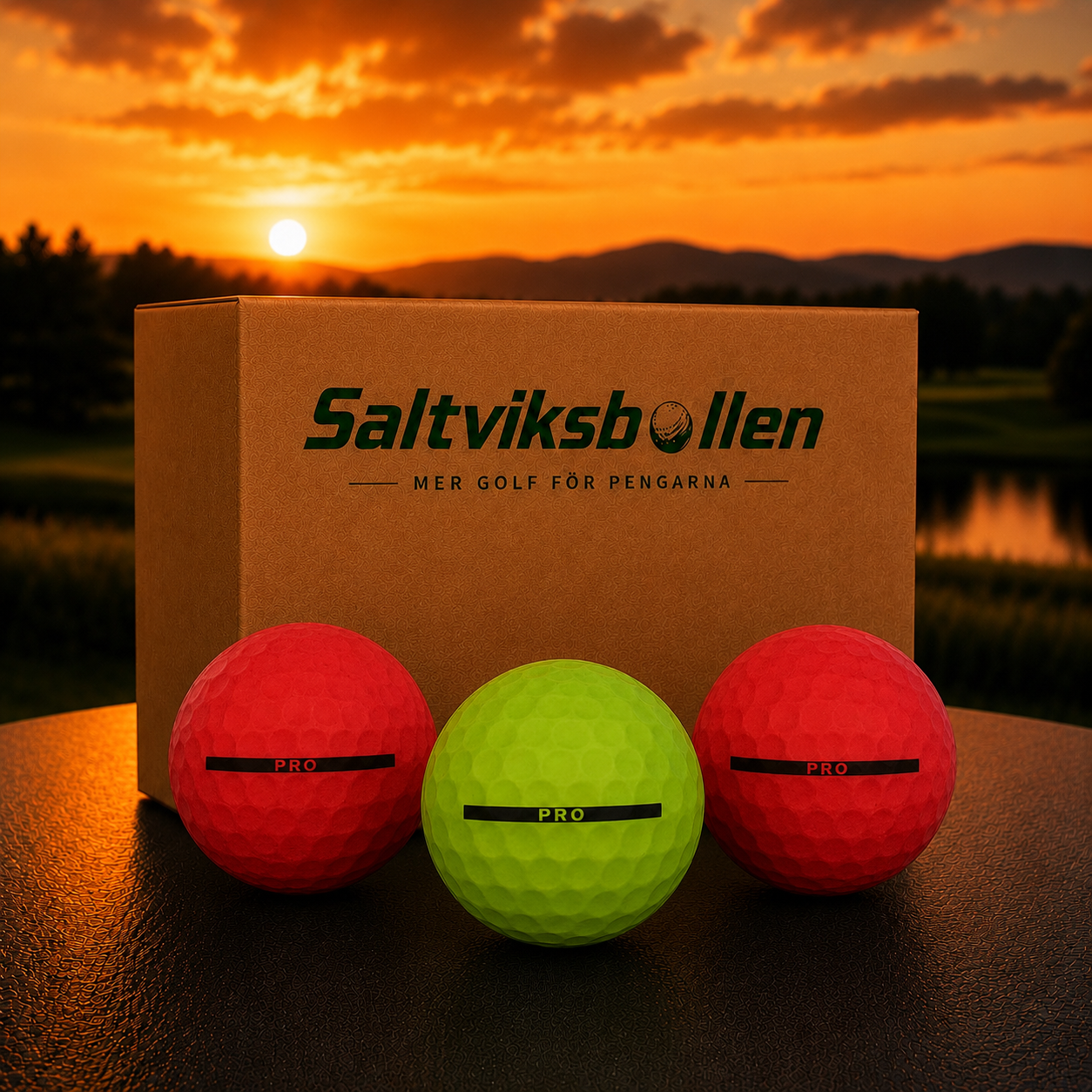 Vice pro färgade golfbollar