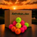 Golfbollar matta färgade