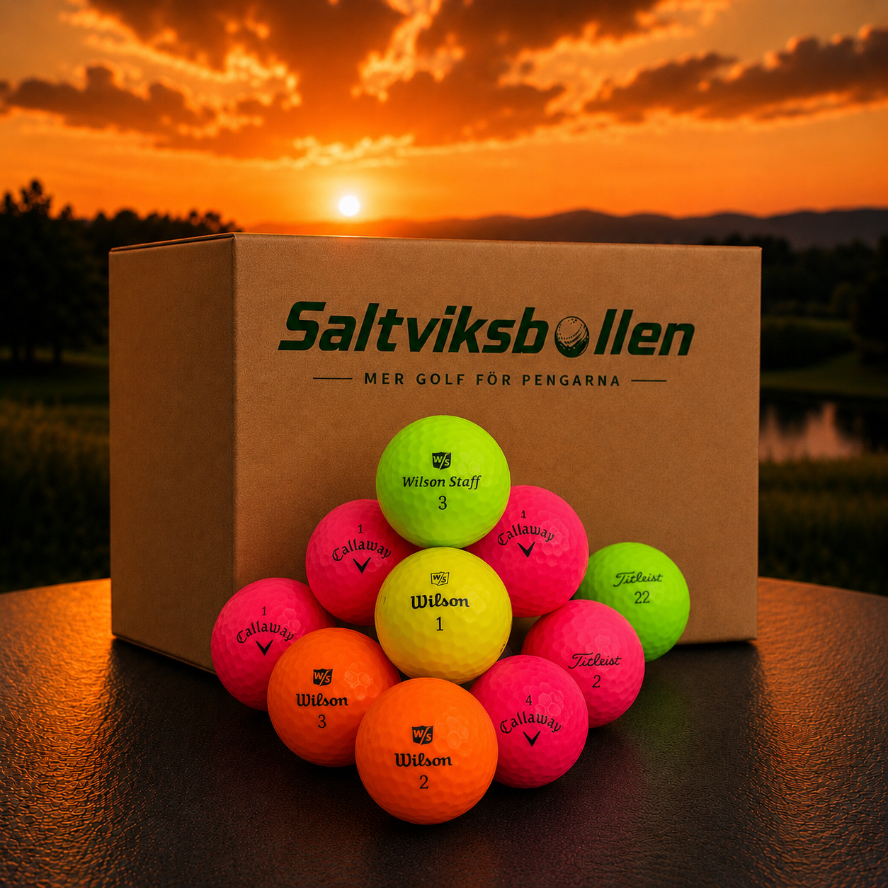 Golfbollar matta färgade Golfbollar matta färgade